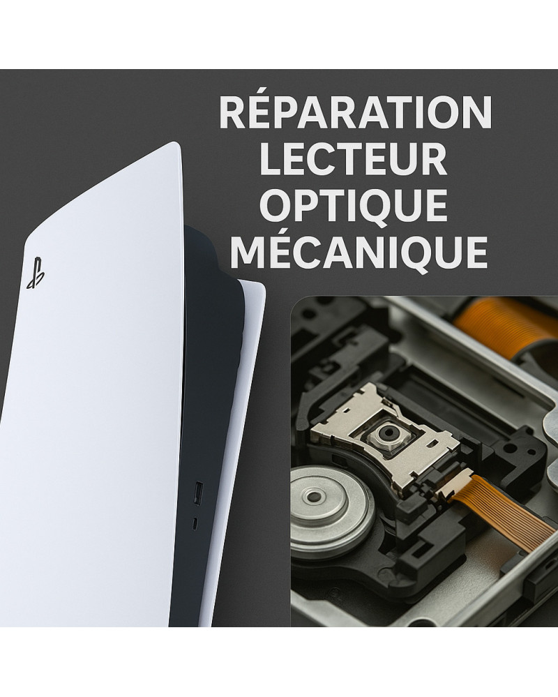 Réparation lecteur optique mécanique PS5– Service rapide et garanti | Phénix Game