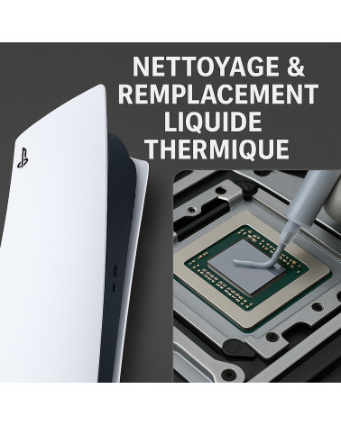 Nettoyage & remplacement liquide thermique PS5 – Températures optimales | Phénix Game