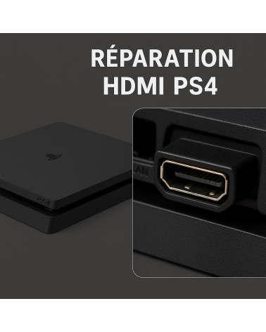 Réparation prise HDMI PS4 – Image absente, écran noir | Phénix Game