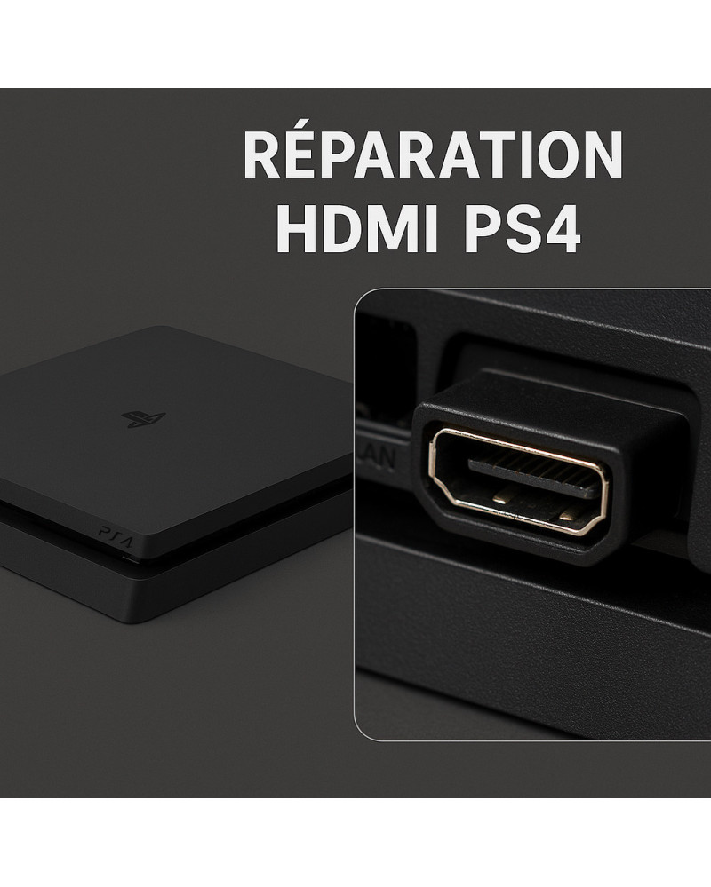 Réparation prise HDMI PS4 – Image absente, écran noir | Phénix Game