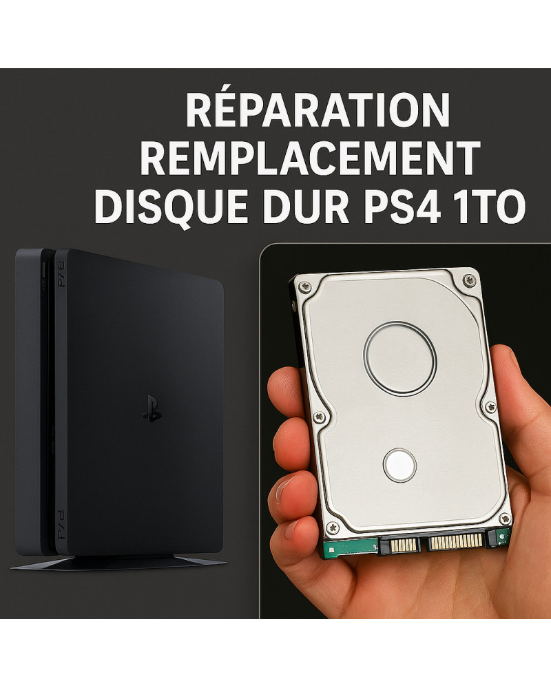 Réparation / Remplacement disque dur PS4 1To – Console lente ou bloquée | Phénix Game
