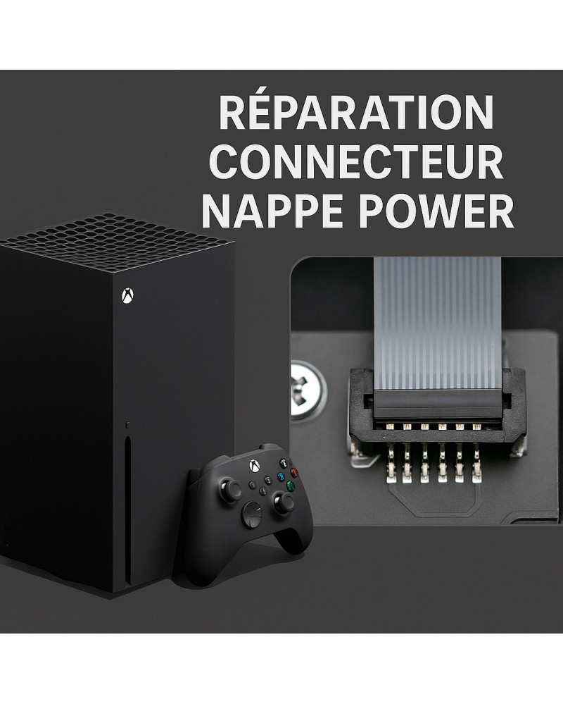 Réparation connecteur nappe Power Xbox Series X – Console qui ne s’allume plus | Phénix Game