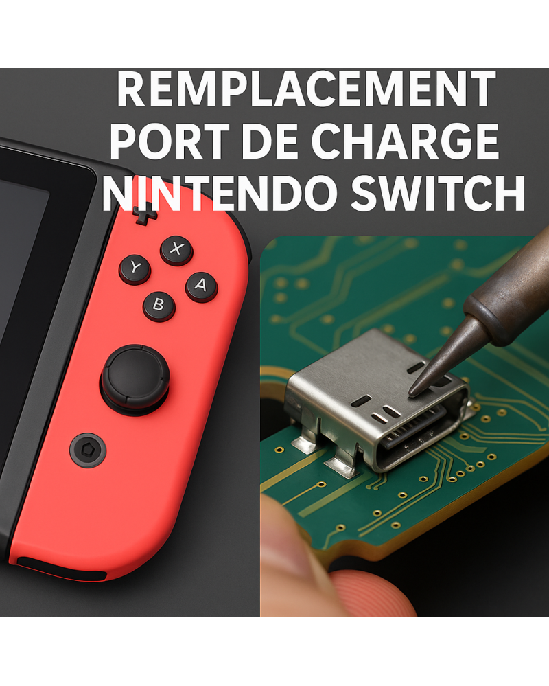 Remplacement port de charge nintendo switch