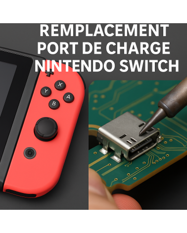 Remplacement port de charge nintendo switch