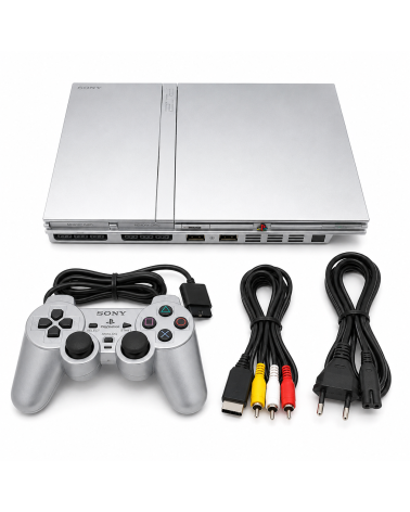 PlayStation 2 Slim Silver Occasion – Console PS2 Argentée Fonctionnelle
